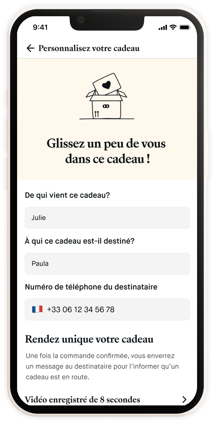 Écran Trouver le bon cadeau n'a jamais été aussi simple !