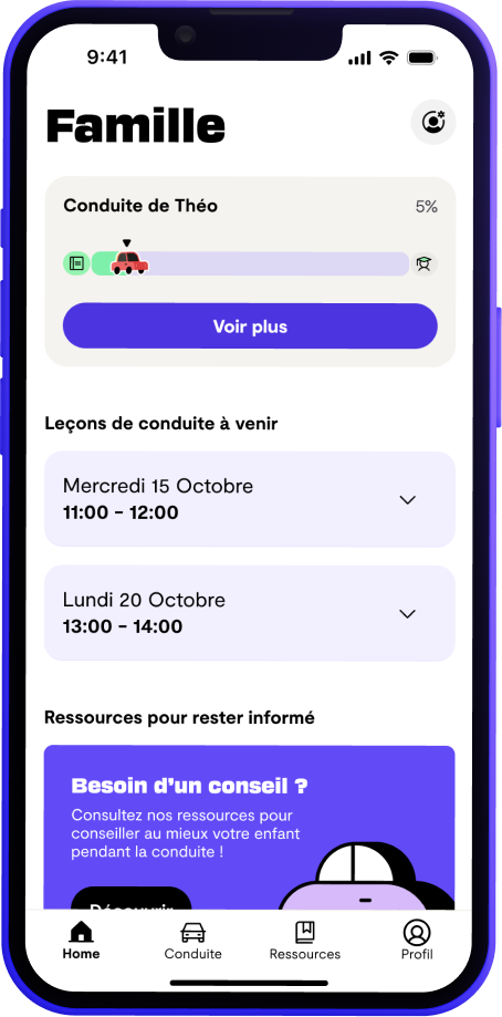 écran mockup de l'application ornikar