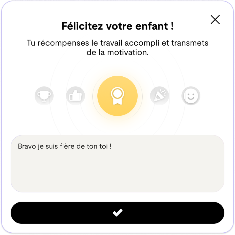 Encart permettant de personnaliser le message envoyé au destinataire du cadeau